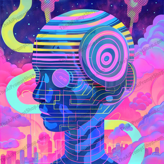 Psychedelic Futuristic Art AI MidJourney Image Prompt, 8838 Futuristic, midjourney, psychedelic, futuristic, art, vibrant, colorful, technology, imagination, avant-garde, fantastical, unique, visual, experience, bold, captivating, style, intricate, details, mesmerizing, fusion, vivid hues, Midjourney, Ai, Ai Image Prompt, Image Prompt, Prompt