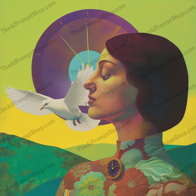 Surrealist Digital Collage AI MidJourney Image Prompt, 8221abstract, artistic, bird, bold colors, clouds, colorful, contemporary, creative, dreamlike, etherealmidjourney, experimental, fish, imaginative, mixed media, modern art, profiles, surreal digital art, vibrant, whimsical