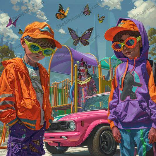 Stylish Urban Art Characters AI MidJourney Image Prompt, 9515 Character Art, midjourney, urban, stylish, characters, vibrant, bold colors, dynamic, detailed backgrounds, urban atmosphere, street fashion, trendy, modern, youth culture, city life, art illustration, cool outfits, street style, colorful, casual wear, scenic urban, hip hop, Midjourney, Ai, Ai Image Prompt, Image Prompt, Prompt