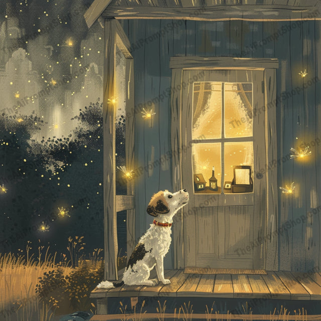 Whimsical Nocturnal Illustration AI MidJourney Image Prompt, 8435Ai, Ai Image Prompt, animal, Animals, artwork, charming, decorative, dreamlike, enchanting, fantasy, flora, illustration, Image Prompt, imaginative, midjourney, nature, night scene, nocturnal, peaceful, Prompt, realism, serene, starlit sky, tranquility, whimsical, wonder