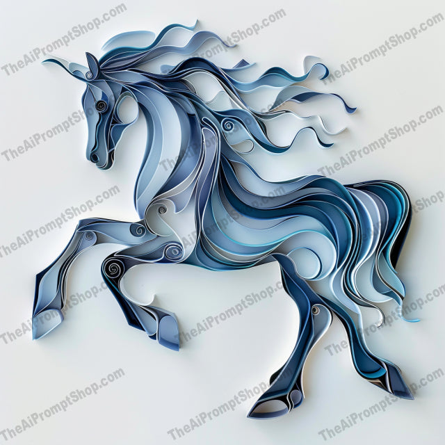 Elegant Paper Art AI MidJourney Image Prompt, 8100animal wall art, artistic animals, contemporary decor, creative decor, decorative art, detailed art, dragon art, elegant designs, handcrafted designs, horse art, intricate animal art, lion art, midjourney, modern art, paper art, paper sculpture, quilling art, swan art, three-dimensional art