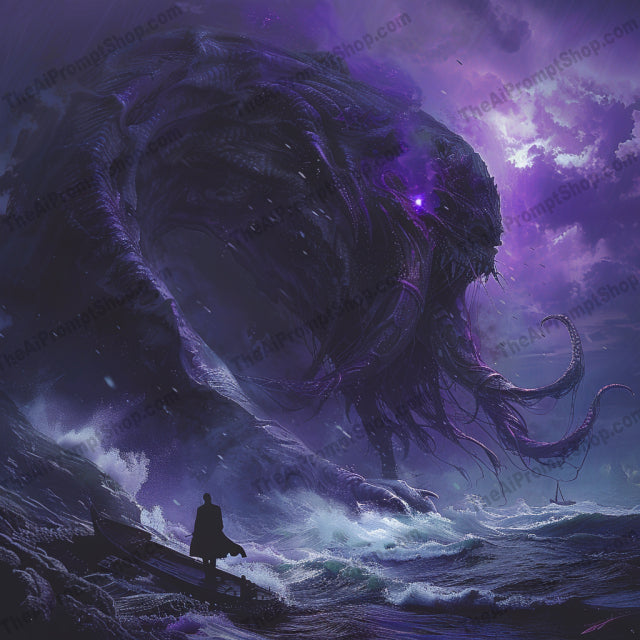 Epic Fantasy Confrontations AI MidJourney Image Prompt, 9392 Fantasy, midjourney, epic, fantasy, confrontation, mythical, creatures, digital painting, dramatic, atmospheric, solitary figure, colossal, dark, moody, intricate details, awe, tension, storytelling, otherworldly, designs, imagination, art, Midjourney, Ai, Ai Image Prompt, Image Prompt, Prompt