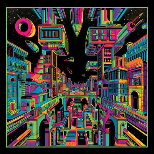 Neon Fantasy Worlds AI MidJourney Image Prompt, 9417 Florals, midjourney, neon, fantasy, colorful, vibrant, futuristic, cityscape, cosmic, space, galaxy, stars, floral, flowers, underwater, aquatic, bright, psychedelic, surreal, imaginative, artistic, dreamlike, Midjourney, Ai, Ai Image Prompt, Image Prompt, Prompt