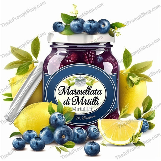 Exquisite Food Packaging AI MidJourney Image Prompt, 9406 Mockups - Products, midjourney, food packaging, gourmet, artisanal, elegant, vibrant, illustration, fresh ingredients, luxurious, detailed imagery, artistic, decorative labels, jars, preserves, pesto, honey, spicy sauce, blueberries, lemons, honeycomb, lavender, peppers, basil, pine nuts, Midjourney, Ai, Ai Image Prompt, Image Prompt, Prompt