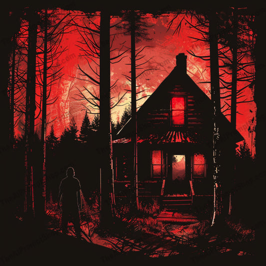 Eerie Nightscape AI MidJourney Image Prompt, 8193art nightscape, atmospheric, bold colors, creepy, dark, digital art, dramatic, eerie, forest, graphic art, horror, illustration, moody, mysterious, nighttime, sharp contrasts, spooky, suspense, visual storymidjourney
