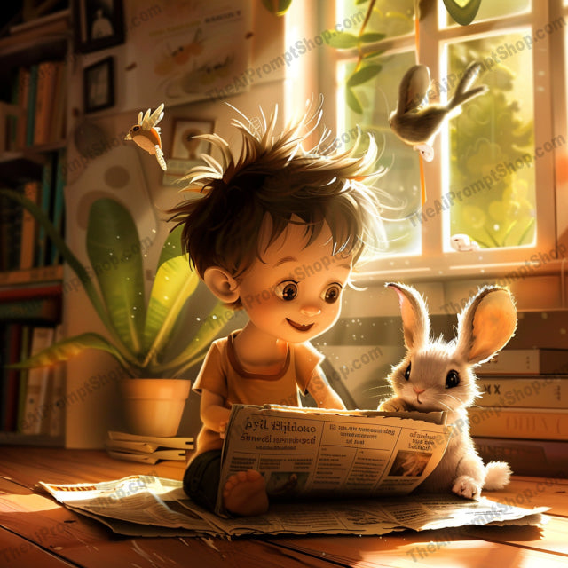 AI MidJourney Image Prompt, Cozy Reading Companions, 4954Animal friends, chat gpt, chat gpt prompts, chatgpt, chatgpt prompts, Gentle character studies, Homey atmosphere, Intimate bookish scenes, Leisurely afternoons, Literary companionship, Lively domestic settings, midjourney, Peaceful reading moments, Quiet contemplation, Storybook Illustrations, Warm indoor lighting