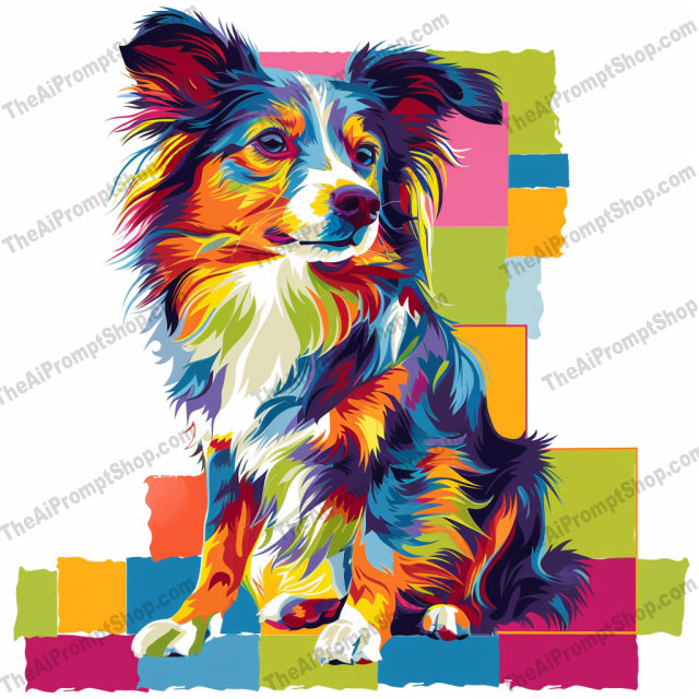 Vibrant Animal Collage Art AI MidJourney Image Prompt, 8167abstract, animal art, artistic, bright, colorful, contemporary, creative, dog, dynamic, electrifying, energy, fox, geometric, midjourney, modern, owl, pattern, rabbit, spectrum, vibrant