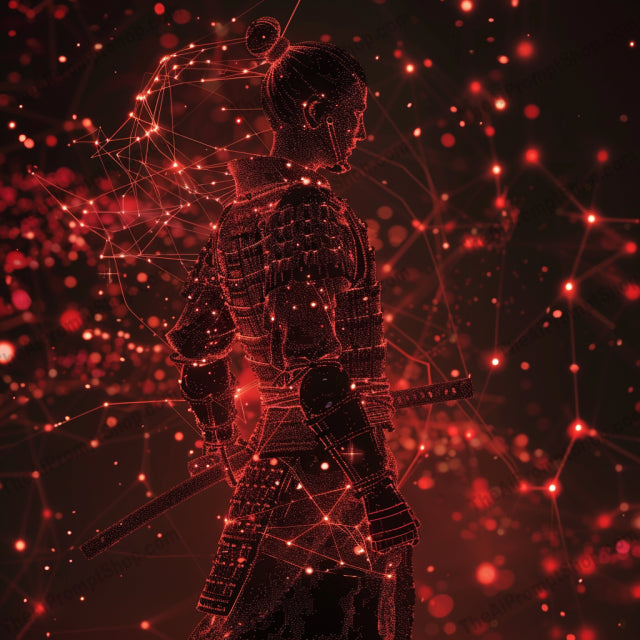 Futuristic Digital Silhouettes AI MidJourney Image Prompt, 9560 Futuristic, midjourney, futuristic, digital art, silhouettes, glowing, nodes, interconnected, abstract, modern, character design, ethereal, high-tech, neon, holographic, light effects, 3D art, visual art, tech aesthetic, glitch art, innovative design, cyber, Midjourney, Ai, Ai Image Prompt, Image Prompt, Prompt