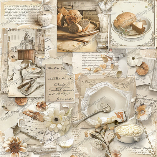 Vintage Ephemera Collage Art AI MidJourney Image Prompt, 8083antique decor, artistic prints, botanical collage, elegant wall decor, ephemera art, heritage art, historical collage, midjourney, music notes art, muted color palette, nostalgic art, old-world charm, retro art, timeless art, travel memorabilia, vintage aesthetics, vintage collage, vintage decor, vintage-inspired art