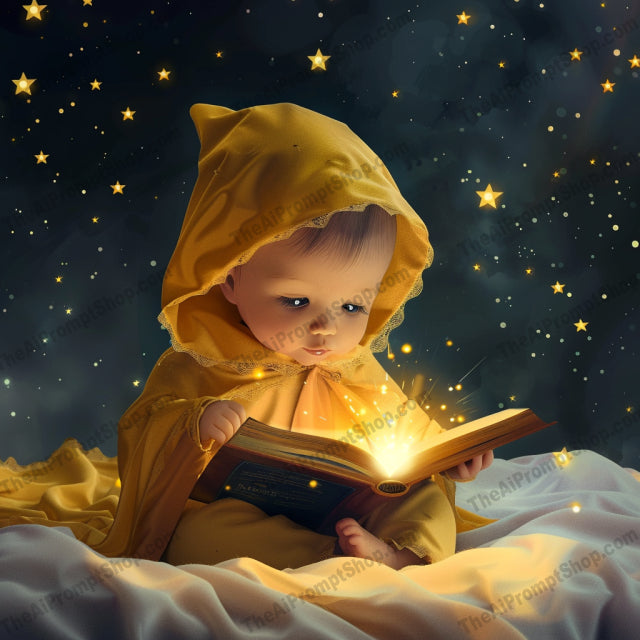Magical Readers Under the Stars AI MidJourney Image Prompt, 9651 Storybook Illustrations, midjourney, magical, readers, stars, night sky, glowing book, cloak, hooded figure, enchantment, whimsical, fantasy, storybook, illustration, starlit, twinkling stars, reading, serenity, mystical, imagination, children, bedtime story, Midjourney, Ai, Ai Image Prompt, Image Prompt, Prompt