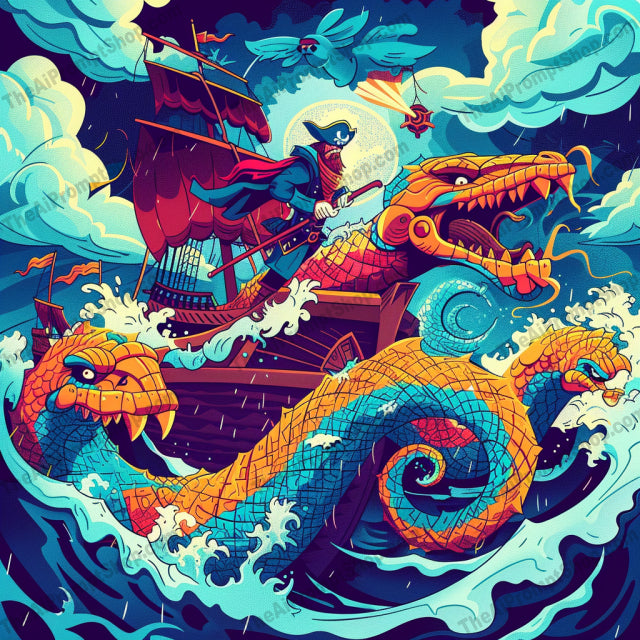 Illustrative Fantasy and Sci-Fi Artwork AI MidJourney Image Prompt, 8385adventure, Ai, Ai Image Prompt, astronaut, colorful, creative, digital art, dragon, Fantasy, futuristic, illustration, Image Prompt, imaginative, knight, magic, midjourney, mythical, Prompt, retro, robotic creature, sci-fi, sea serpent, spaceship, vibrant, whimsical, wizard