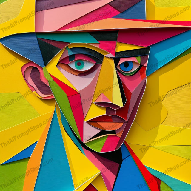 Vibrant Geometric Art AI MidJourney Image Prompt, 8338abstract, Ai, Ai Image Prompt, art, artwork, bold colors, colorful, composition, creative, cubist, decor, dynamic, engaging, expressive, geometric, Image Prompt, lively, midjourney, modern art, patterns, Portraits & People, Prompt, shapes, vibrant, visual interest, vivid
