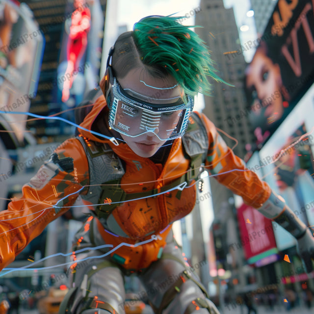 Futuristic Cyborg in Urban Setting AI MidJourney Image Prompt, 9386 Futuristic, midjourney, futuristic, cyborg, urban, technology, futuristic fashion, metallic, vibrant colors, cyberpunk, cityscape, robotic, sci-fi, high-tech, advanced design, cybernetic, urban fashion, futuristic design, techwear, futuristic art, digital era, urban tech, Midjourney, Ai, Ai Image Prompt, Image Prompt, Prompt