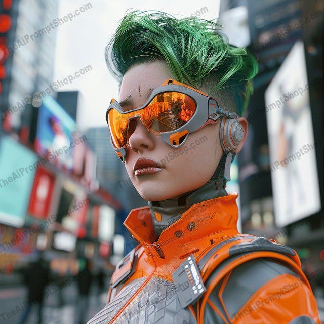 Futuristic Cyborg in Urban Setting AI MidJourney Image Prompt, 9386 Futuristic, midjourney, futuristic, cyborg, urban, technology, futuristic fashion, metallic, vibrant colors, cyberpunk, cityscape, robotic, sci-fi, high-tech, advanced design, cybernetic, urban fashion, futuristic design, techwear, futuristic art, digital era, urban tech, Midjourney, Ai, Ai Image Prompt, Image Prompt, Prompt