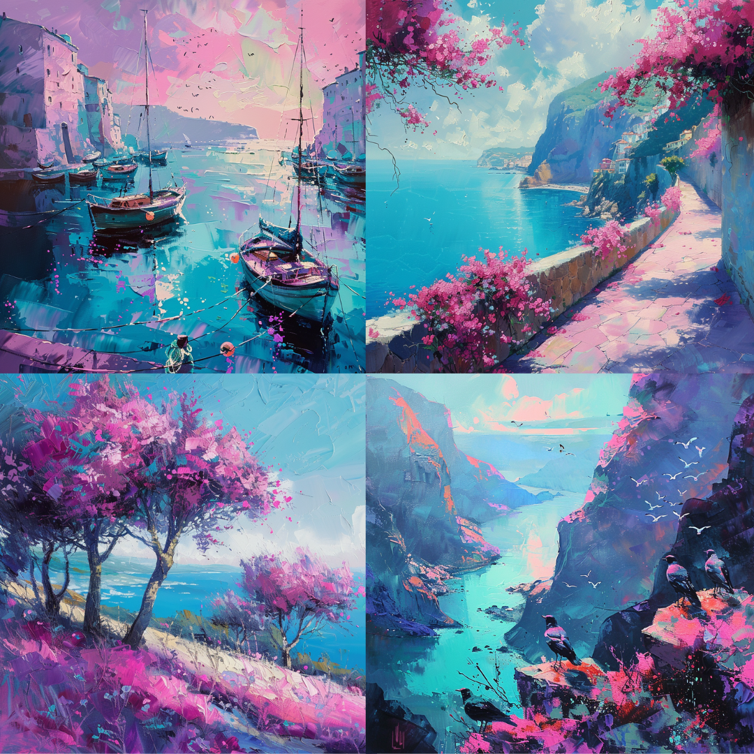 Vibrant brushwork illustration in a colorful style created from an AI image prompt.