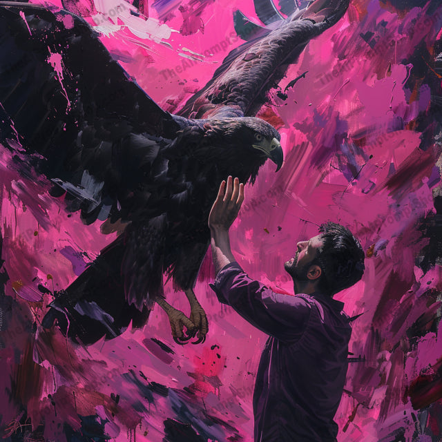 AI MidJourney Image Prompt, Crimson Reverie, 4866Butterflies in flight, chat gpt, chat gpt prompts, chatgpt, chatgpt prompts, Ephemeral moments, Ethereal touch, Flight aspiration, Fuchsia fantasy, Human-animal connection, Magenta hues, Majestic birds, midjourney, Nature's dance, Nature's embrace, Radiant creatures, Scary, Spiritual awakening, Surreal interactions, Surreal wildlife encounters, Vivid dreamscape, Winged freedom