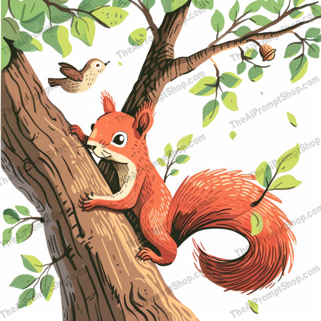 Woodland Animal Illustration AI MidJourney Image Prompt, 8215Bear, Cartoon, Charming, Children, Cute, Fauna, Fawn, Flora, Forest, Illustration, Kids Decor, Nature, Playful Artmidjourney, Rabbit, Squirrel, Whimsical, Wildlife, Woodland Animals