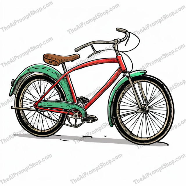 Retro Illustrations AI MidJourney Image Prompt, 9601 — A vibrant and colorful illustration in a retro style, featuring everyday objects such as a… — product preview image 4
