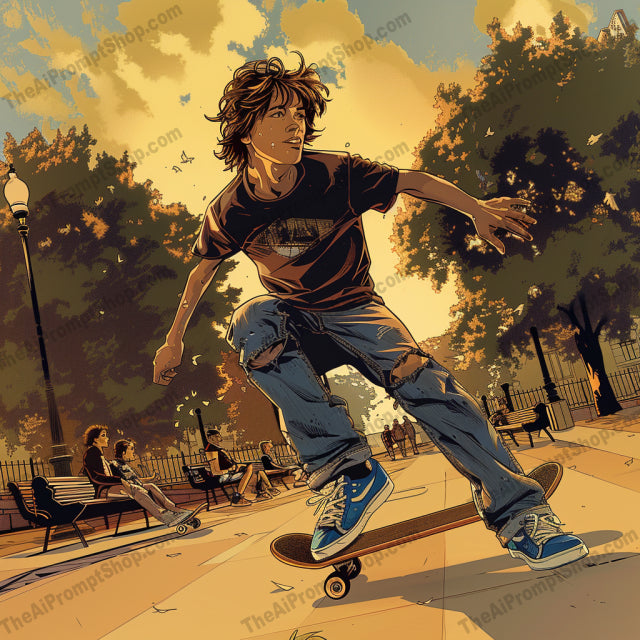 Nostalgic Childhood Adventures AI MidJourney Image Prompt, 8031AI image prompts, artistic creativity, artistic inspiration, childhood memories, colorful storytelling, creative prompts, dynamic scenes, everyday adventures, growing up, heartwarming visuals, kids at play, midjourney, neighborhood adventures, nostalgic childhood, nostalgic visuals, outdoor fun, playful scenes, retro childhood, storytelling art, suburban life, summer days, vibrant art, youthful moments