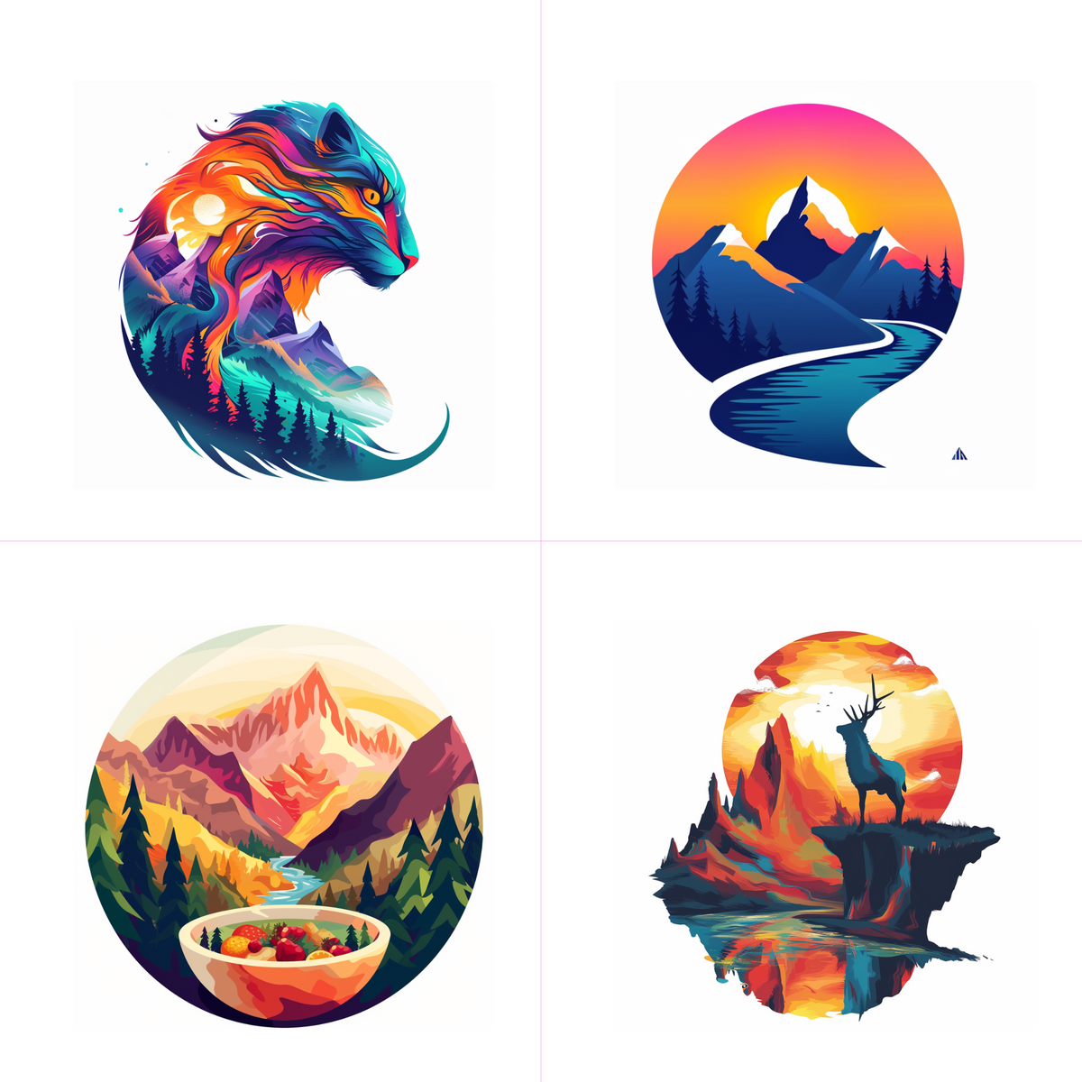 Logos in a cinematic style created from an AI image prompt.