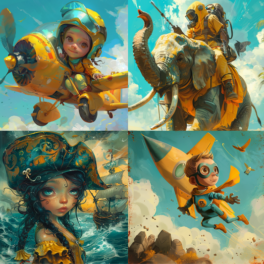 AI MidJourney Image Prompt, Aquatic Explorers Adventure, 4940Aquatic wonders, chat gpt, chat gpt prompts, chatgpt, chatgpt prompts, Explorer's gaze, Gentle giants, Mechanical fish, midjourney, Nautical journeys, Oceanic flights, Sea of dreams  Second Set:, Storybook Illustrations, Submarine odyssey, Surreal seascapes, Vintage diving suits