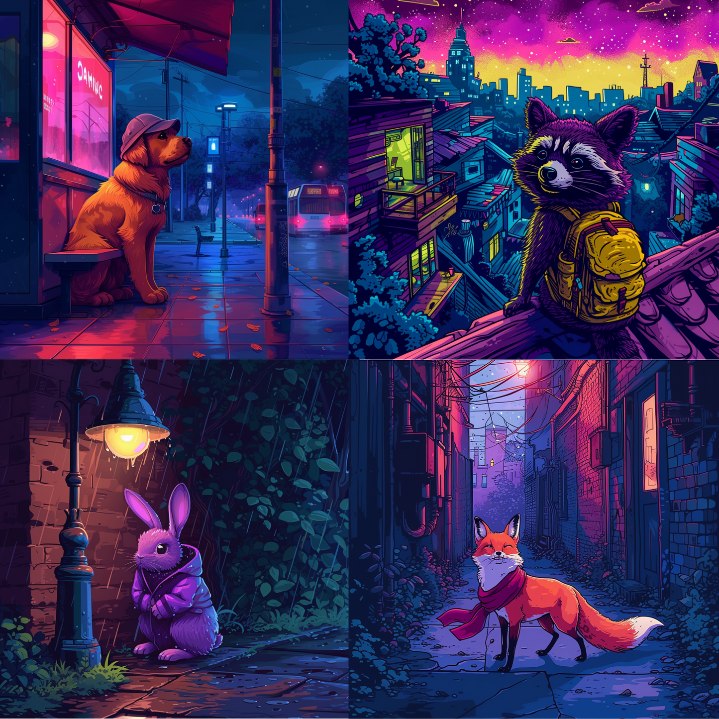 Animal illustration in a cinematic style created from an AI image prompt.
