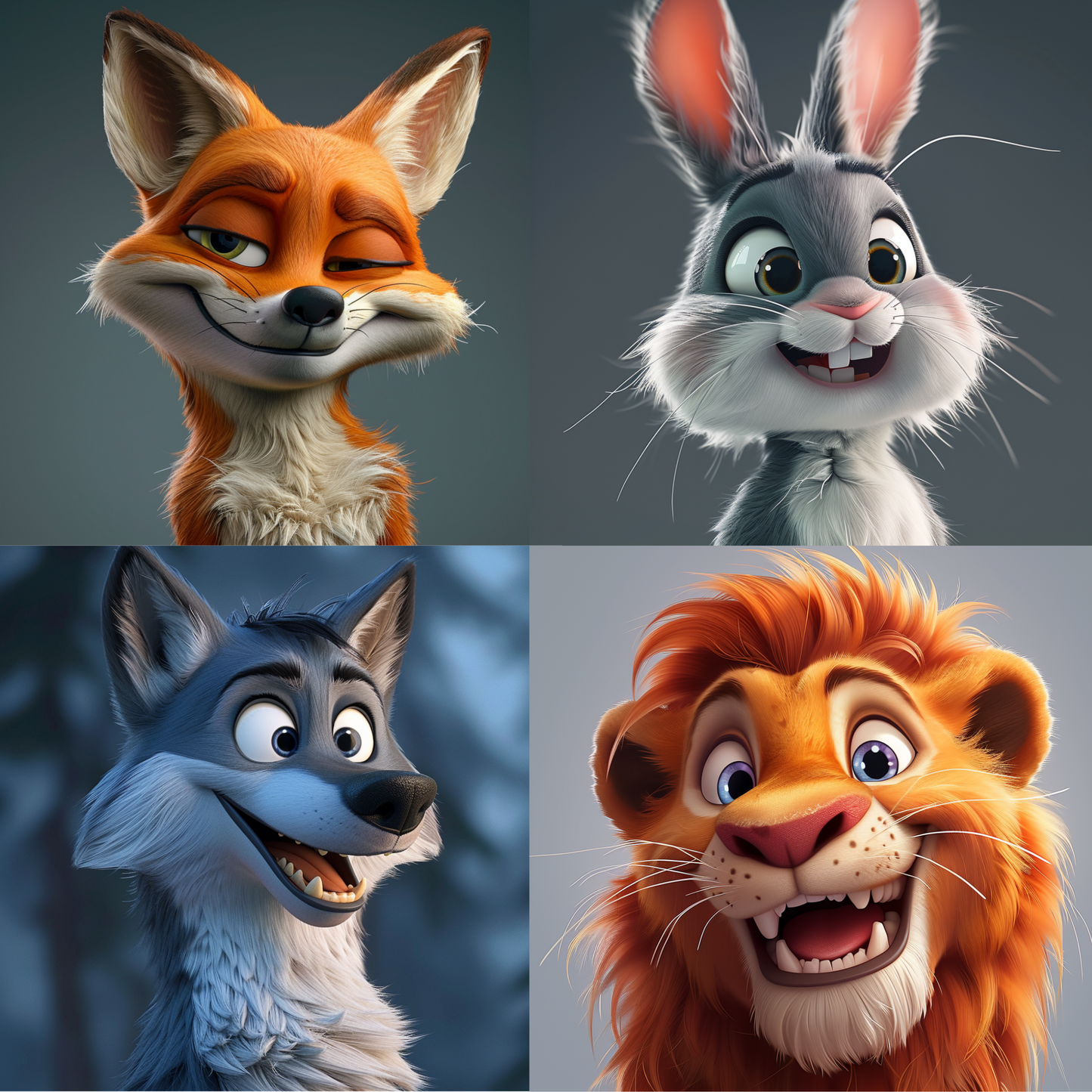 Animal illustration in a cartoon style created from an AI image prompt.