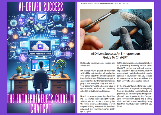 AI Driven Successai, AI Book, Chatgpt prompts, ebook, entrepreneur guide, pasive icome