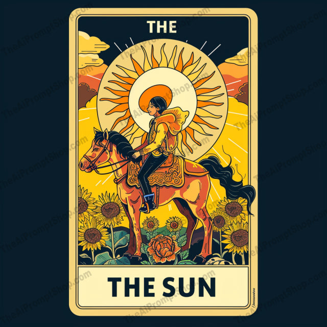 Mystical Tarot Card Art AI MidJourney Image Prompt, 8204arcana, aura, cards, colorful, divination, enchanted, fortune, high priestess, illustration, intricate designs, magic, magician, moon, mystical art, spiritual, sun, tarot, the foolmidjourney, vibrant