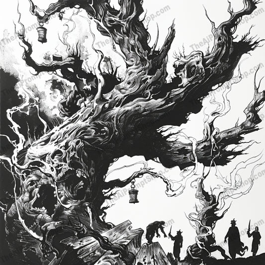 Fantasy and Sci-Fi Art AI MidJourney Image Prompt, 9289 Fantasy, midjourney, fantasy, sci-fi, black and white, art, illustration, dramatic, imaginative, intricate, detailed, creative, tree, book, magic, hand, spaceship, eye, mechanical, steampunk, surreal, mythical, cosmic, abstract, Midjourney, Ai, Ai Image Prompt, Image Prompt, Prompt