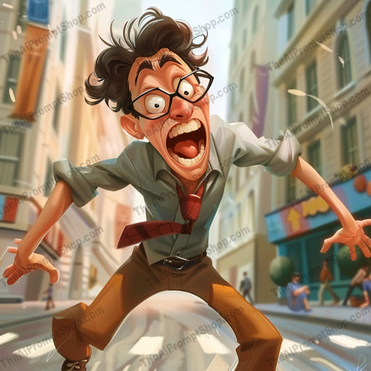 AI MidJourney Image Prompt, Exaggerated Expressions: A Caricature Collection, 5163Animated realism, Animation, Caricature style, cartoon, Comic style illustration, Distorted perspective, Dynamic composition, Energetic poses, Exaggerated features, Expressive characters, High contrast lighting, Hyperbolic emotion, midjourney, Satirical art, Vibrant colors