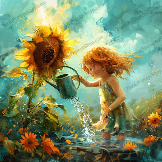 AI MidJourney Image Prompt, Sunlit Botanical Escapades, 4955Butterfly enchantment, chat gpt, chat gpt prompts, chatgpt, chatgpt prompts, Childlike wonder, Flora and fauna interplay, Golden sunlight play, Joyful nurturing, Luminous nature scenes, midjourney, Radiant blooms, Sprouting imagination, Storybook Illustrations, Sunflower sprites, Whimsical gardening