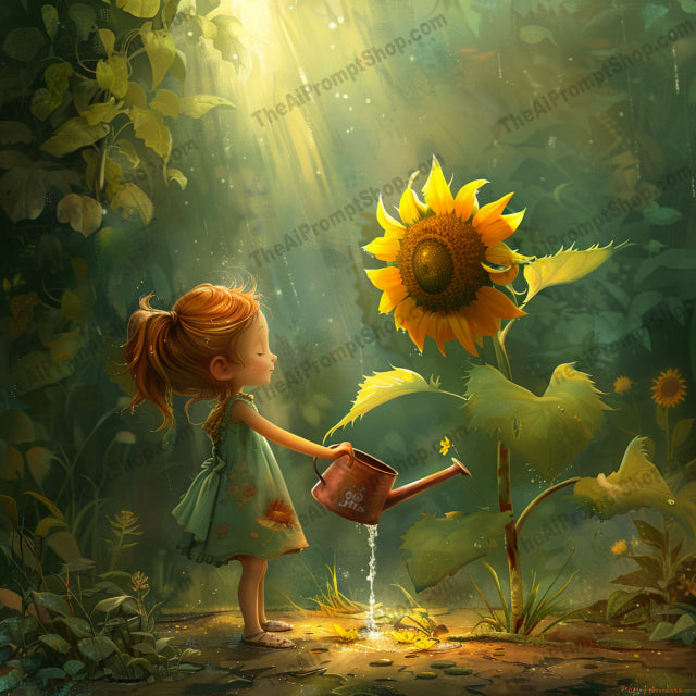 AI MidJourney Image Prompt, Sunlit Botanical Escapades, 4955Butterfly enchantment, chat gpt, chat gpt prompts, chatgpt, chatgpt prompts, Childlike wonder, Flora and fauna interplay, Golden sunlight play, Joyful nurturing, Luminous nature scenes, midjourney, Radiant blooms, Sprouting imagination, Storybook Illustrations, Sunflower sprites, Whimsical gardening