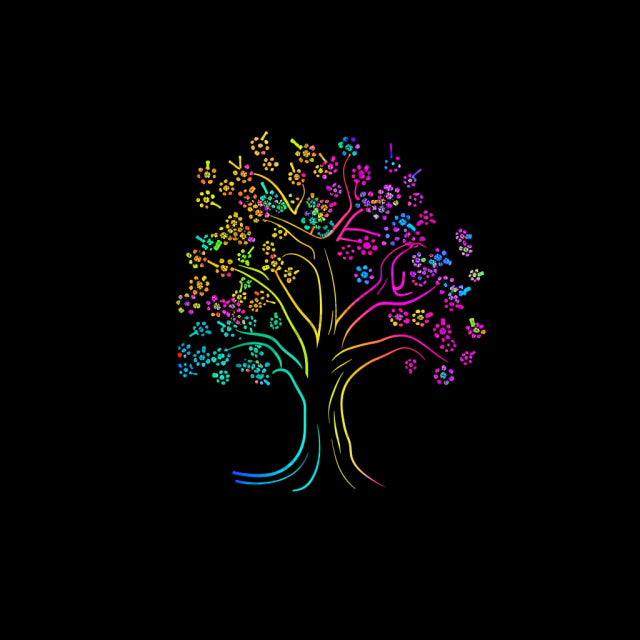 Colorful Dotted Art AI MidJourney Image Prompt, 9391 Logos, midjourney, colorful, dotted art, butterfly, fish, starfish, tree, vibrant, creative, bold colors, intricate, artwork, design, pattern, bright, animal art, nature, dark background, decorative, joyful, artistic, Midjourney, Ai, Ai Image Prompt, Image Prompt, Prompt