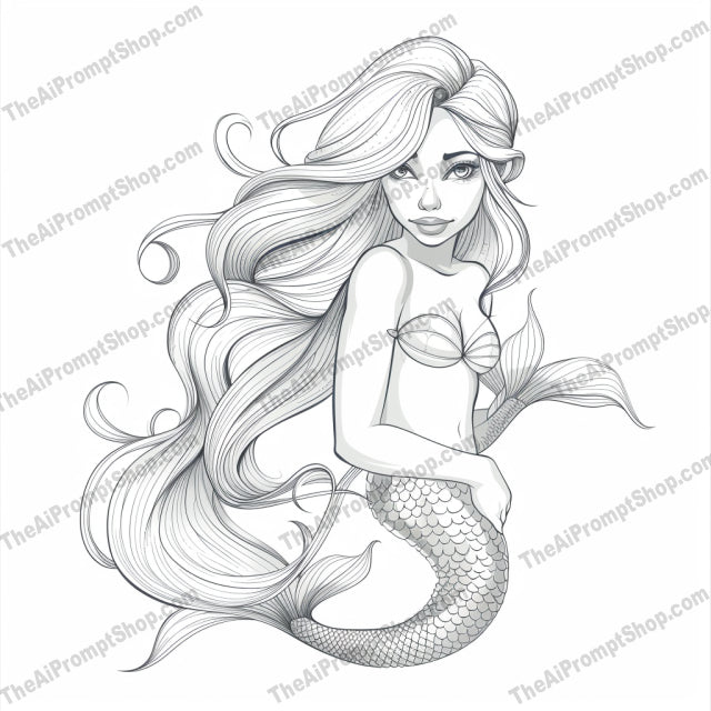 Fantasy Character Line Art AI MidJourney Image Prompt, 8316Ai, Ai Image Prompt, art, black and white, character design, Coloring Pages, decorative, detailed, drawing, elegant, enchanting, fairy tale, fantasy, illustration, Image Prompt, intricate, line art, midjourney, mystical, mythical, mythical creature, ornate, Prompt, sketch, storybook, whimsical
