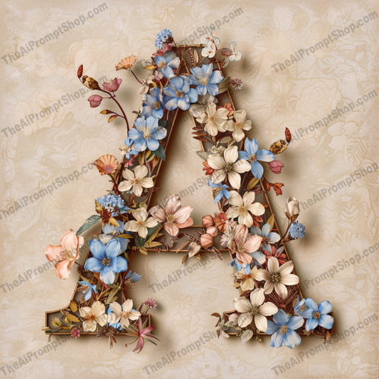 AI MidJourney Image Prompt, Alphabet of Nature, 4488anime, Artistic alphabet, Blossom and bloom letters, Botanical letters, chat gpt, chat gpt prompts, chatgpt, chatgpt prompts, Decorative floral design, Floral monogram, Floral typography, Florals, Garden-inspired typeface, Ivy lettering, Leafy characters, midjourney, Nature-inspired alphabet, Vine illustrations