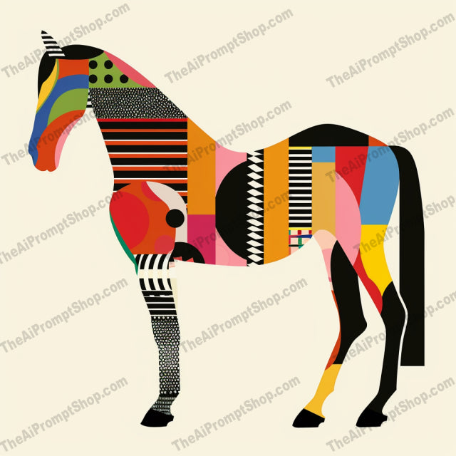 Geometric Animal Art AI MidJourney Image Prompt, 8085abstract animals, abstract prints, animal illustrations, artistic decor, bird art, bold patterns, cat art, colorful decor, contemporary art, creative wall art, fish art, geometric art, geometric shapes, horse art, mid-century modern, midjourney, modern design, playful art, statement pieces