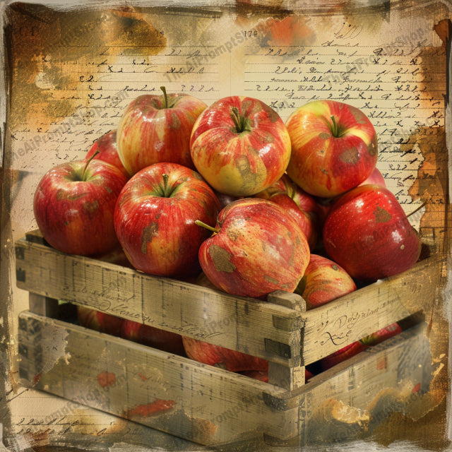 Vintage Fruit Illustration AI MidJourney Image Prompt, 8238antique, apples, artwork, blueberries, botanical, cherries, classic art, colorful, detailed, elegant, grapes, nostalgic decor, old-fashioned, timeless, vintage fruit illustration, watercolormidjourney