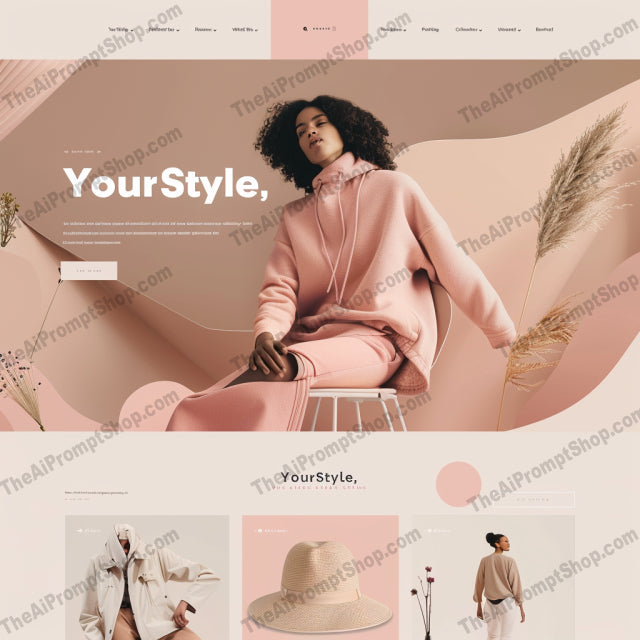 Stylish Website Designs AI MidJourney Image Prompt, 8439Ai, Ai Image Prompt, color scheme, contemporary design, creative design, educational themes, educational website, fashion themes, fashion website, Image Prompt, midjourney, Mockups - Webpages, modern design, modern layout, Prompt, stylish website, technology themes, technology website, travel themes, travel website, unique aesthetic, vibrant visuals, web aesthetics, web visuals, website collection, website design