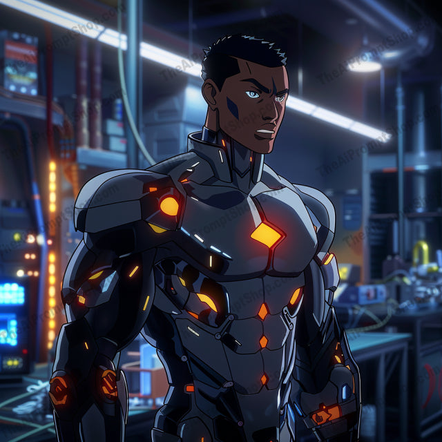 Epic Superhero Artwork AI MidJourney Image Prompt, 8405action, action-packed, adventure, adventures, Ai, Ai Image Prompt, Animation & Cartoons, artwork, cityscape, detailed, dynamic, epic, exciting, formidable, futuristic, heroic, Image Prompt, midjourney, night-time, powerful, presence, Prompt, superhero, textures, vibrant, visual