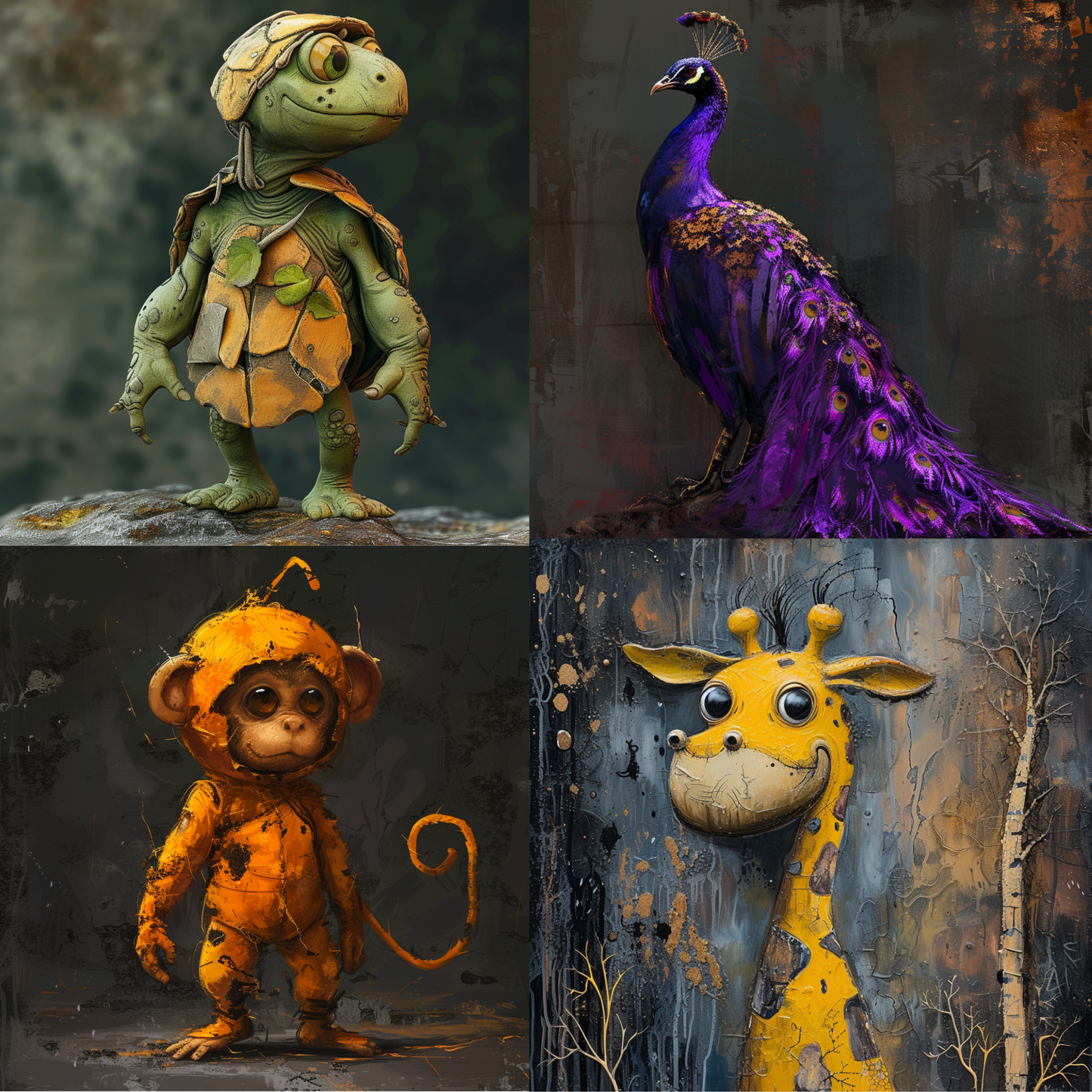 Animal illustration in a storybook style created from an AI image prompt.