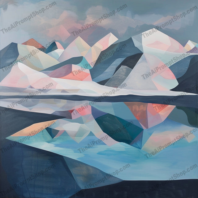 Colorful Geometric Nature Landscapes AI MidJourney Image Prompt, 9462 Landscapes & Paintings, midjourney, geometric, abstract, nature, landscape, colorful, modern, reflections, bold shapes, vivid colors, contemporary, artistic, creative, vibrant, desert, hills, mountains, lakes, patterns, artwork, scenery, Midjourney, Ai, Ai Image Prompt, Image Prompt, Prompt