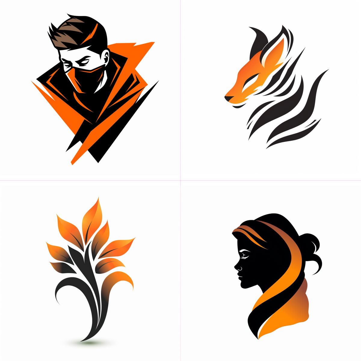 Logos created from an AI image prompt.