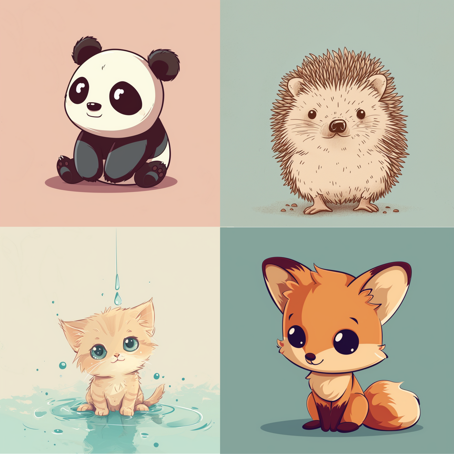 Animal illustration in a playful style created from an AI image prompt.