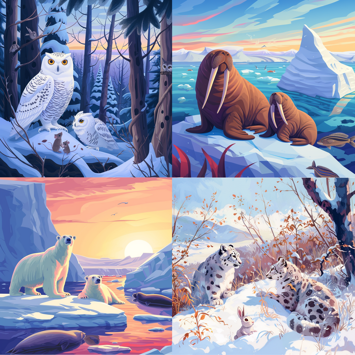 Animal illustration in a storybook style created from an AI image prompt.