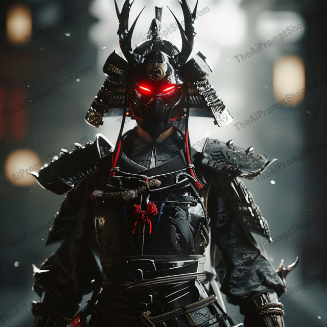 Futuristic Samurai Warrior AI MidJourney Image Prompt, 8671 Animation & Cartoons, midjourney, futuristic, samurai, warrior, high-tech, armor, glow, strength, mystery, science fiction, cyberpunk, advanced technology, intense, elaborate, otherworldly, battle-ready, sci-fi, neon, dystopian, combat, heroic, Midjourney, Ai, Ai Image Prompt, Image Prompt, Prompt