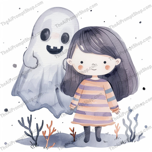 Cute Character Illustrations AI MidJourney Image Prompt, 9442 Storybook Illustrations, midjourney, cute, character, illustration, watercolor, child, animal, rabbit, ghost, fantasy, playful, innocence, storybook, decoration, whimsical, delicate, pastel, animation, cartoon, adorable, sweet, Midjourney, Ai, Ai Image Prompt, Image Prompt, Prompt