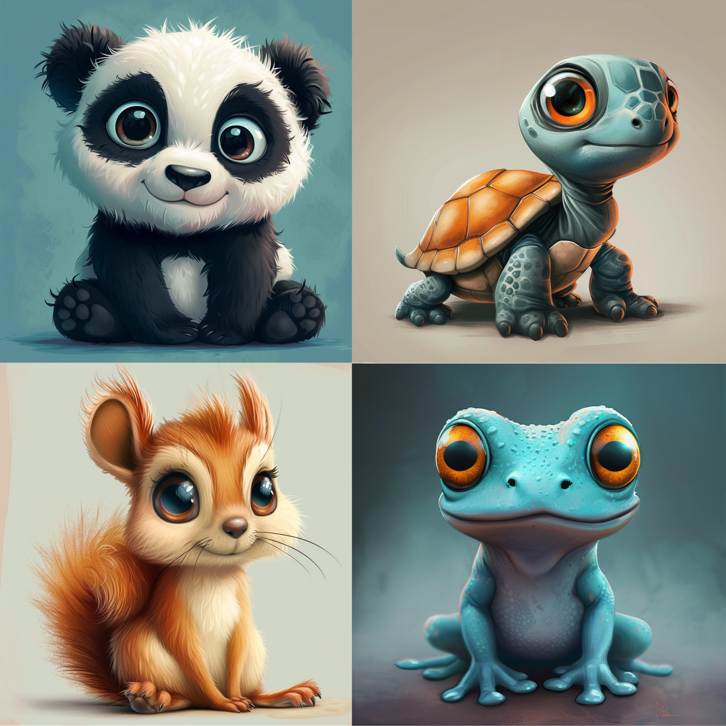 Animal illustration created from an AI image prompt.