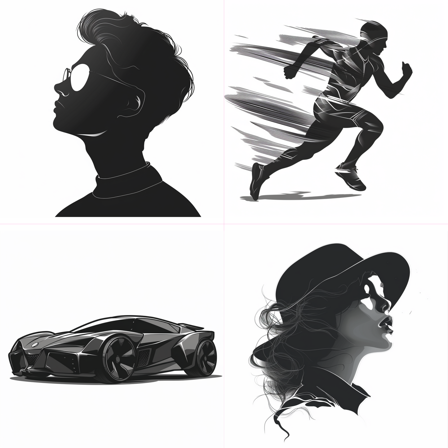 Logos in a elegant style created from an AI image prompt.