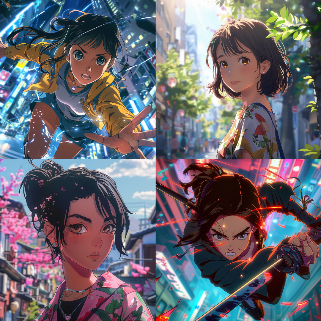 Vibrant anime vigor illustration in a manga style created from an AI image prompt.